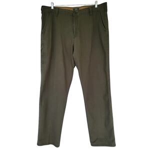 G H Bass & Co Mens Casual Pants 40x34 Green Gray Straight Leg Cotton Stretch